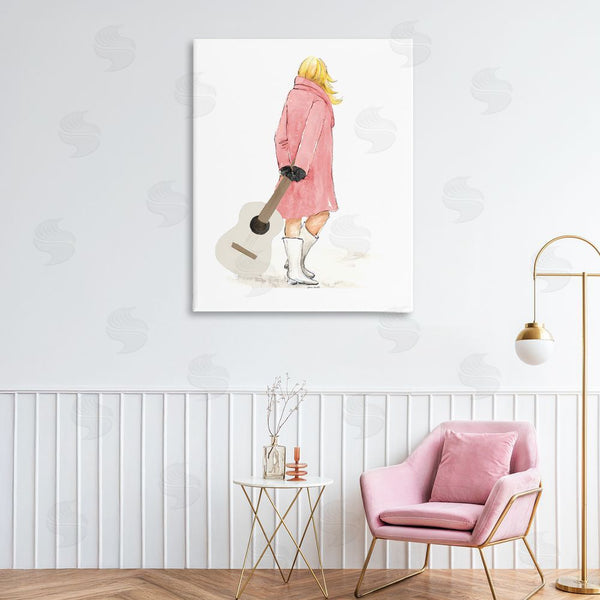 Stupell Industries Lanie Loreth | Fashionable Woman With Guitar Wall Art