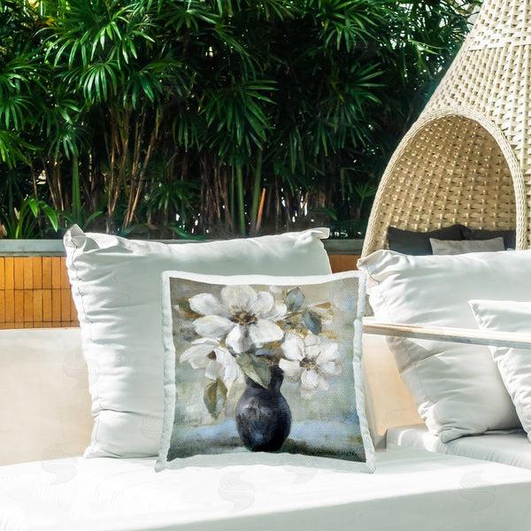 Stupell Industries Lanie Loreth | Flowers In Black Vase Printed Throw Pillow