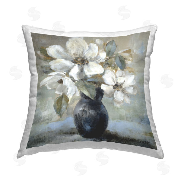 stupell industries Lanie Loreth | Flowers in Black Vase Printed Throw Pillow