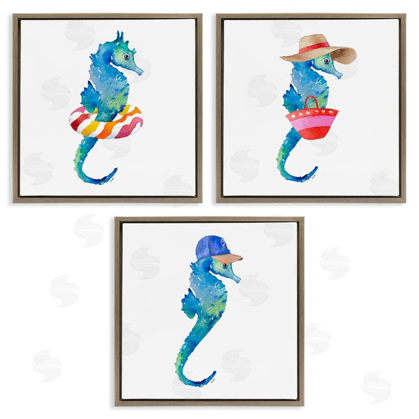 Stupell Industries Lanie Loreth | Fun Beach Ready Seahorses Wall Art