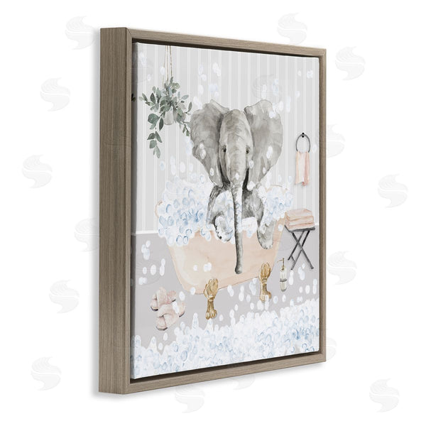 Stupell Industries Lanie Loreth | Fun Elephant Bubble Bath Tub Wall Art