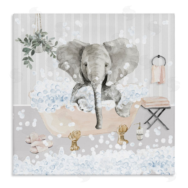 stupell industries Lanie Loreth | Fun Elephant Bubble Bath Tub Wall Art