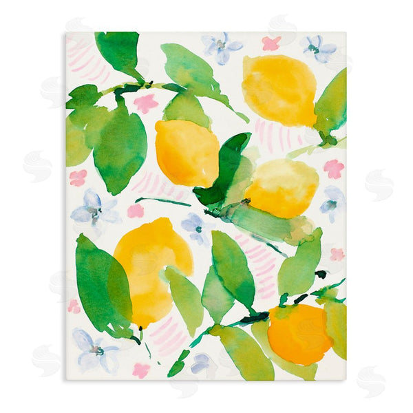 stupell industries Lanie Loreth | Garden Lemons with Pastel Florals Wall Art