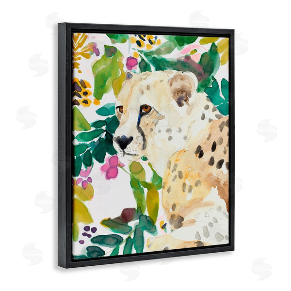 Stupell Industries Lanie Loreth | Garden Plants Leopard Wall Art