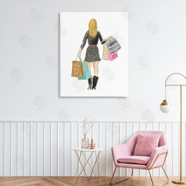 Stupell Industries Lanie Loreth | Girl With Shopping Bags Wall Art