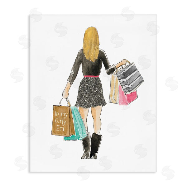 stupell industries Lanie Loreth | Girl With Shopping Bags Wall Art