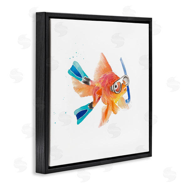 Stupell Industries Lanie Loreth | Goldfish Pet Snorkel Gear