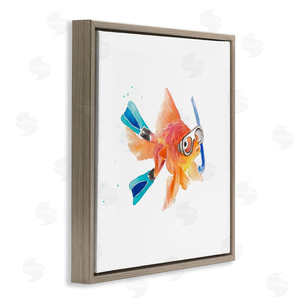 Stupell Industries Lanie Loreth | Goldfish Pet Snorkel Gear