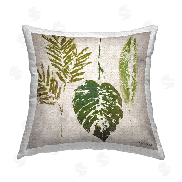 Stupell Industries Lanie Loreth | Greenery Leaf Impressions Printed Throw Pillow