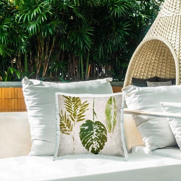 Stupell Industries Lanie Loreth | Greenery Leaf Impressions Printed Throw Pillow