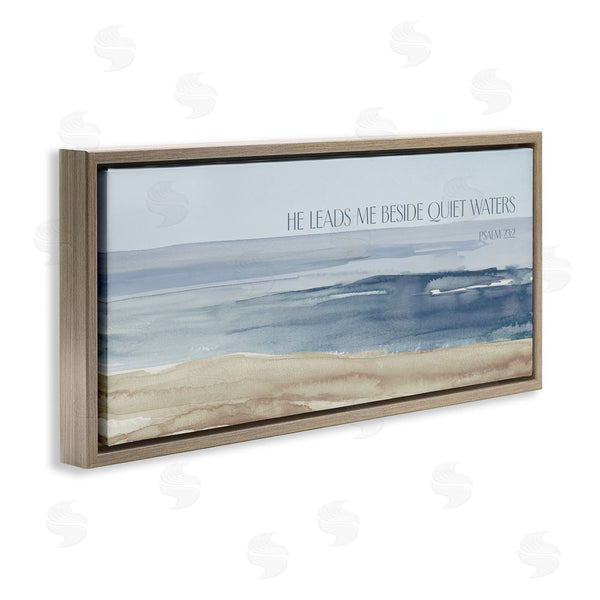 Stupell Industries Lanie Loreth | He Leads Me Quiet Waters Wall Art