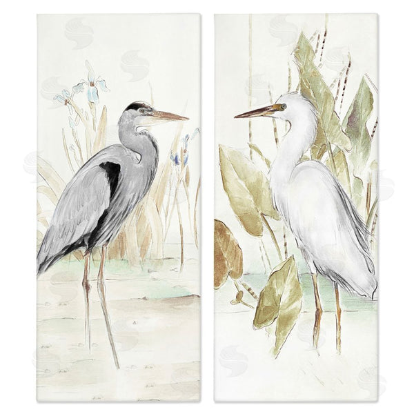 stupell industries Lanie Loreth | Heron Egret Marsh Landscape Wall Art