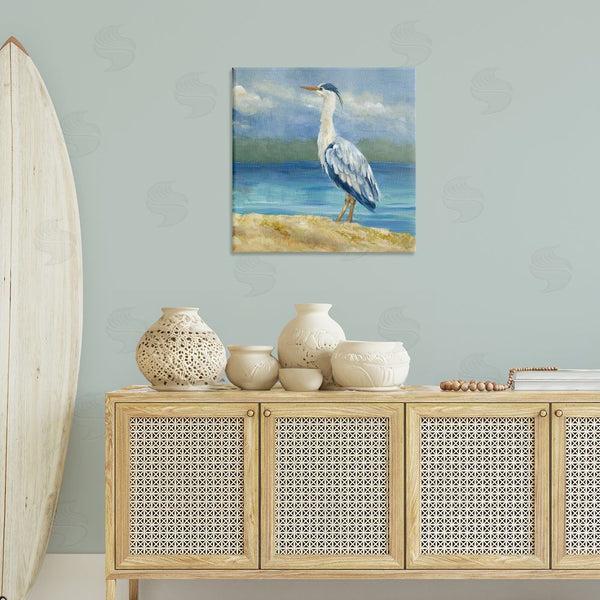 Stupell Industries Lanie Loreth | Heron On Cloudy Beach Wall Art