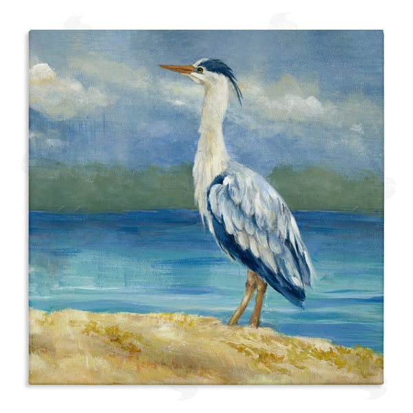 stupell industries Lanie Loreth | Heron on Cloudy Beach Wall Art