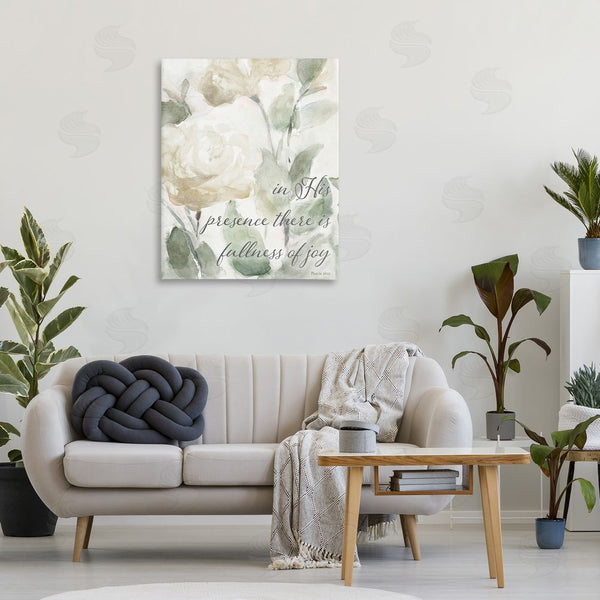 Stupell Industries Lanie Loreth | His Presence Floral Scripture Wall Art