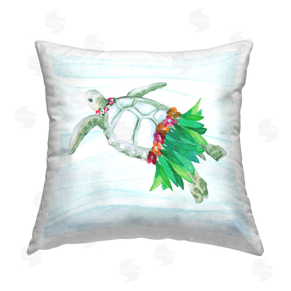 stupell industries Lanie Loreth | Hula Turtle Summer Ocean Printed Throw Pillow