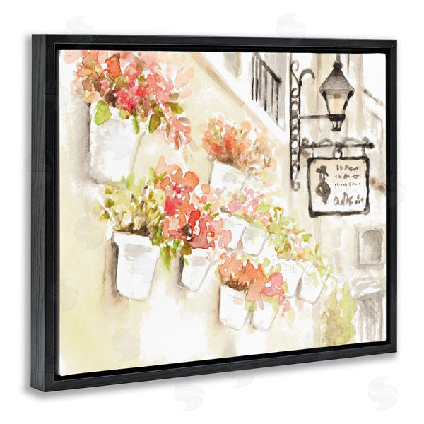 Stupell Industries Lanie Loreth | Impressionistic Potted Flowers Soft Parisian City Street Wall Art