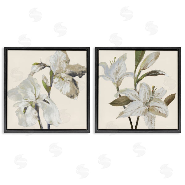 Stupell Industries Lanie Loreth | Irises And Lilies Soft Beige Wall Art