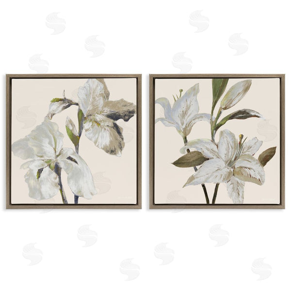 Stupell Industries Lanie Loreth | Irises And Lilies Soft Beige Wall Art