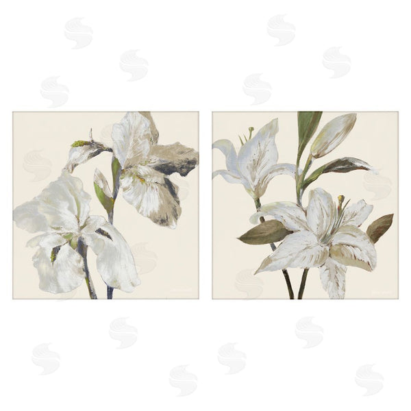 stupell industries Lanie Loreth | Irises and Lilies Soft Beige Wall Art
