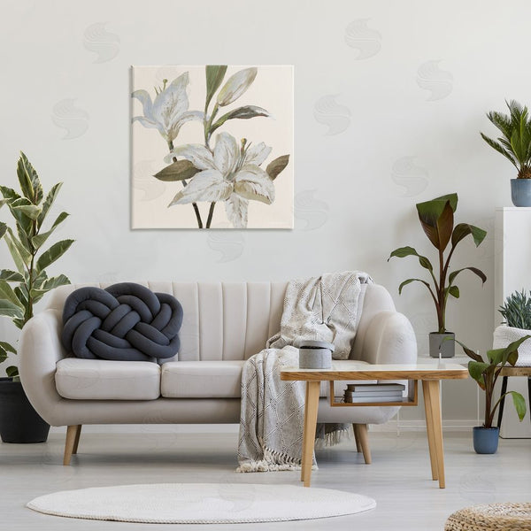 Stupell Industries Lanie Loreth | Lilies Soft Beige Wall Art
