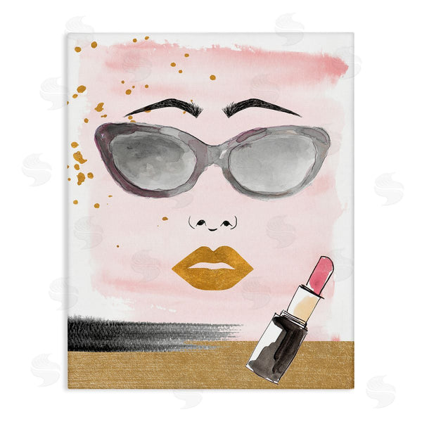 stupell industries Lanie Loreth | Lipstick and Glam Face Wall Art