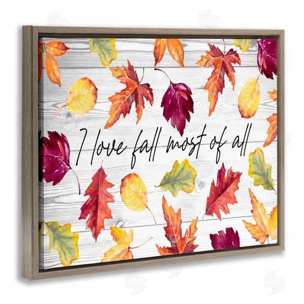 Stupell Industries Lanie Loreth | Love Fall Most Of All Autumn Leaves Scattered Wall Art