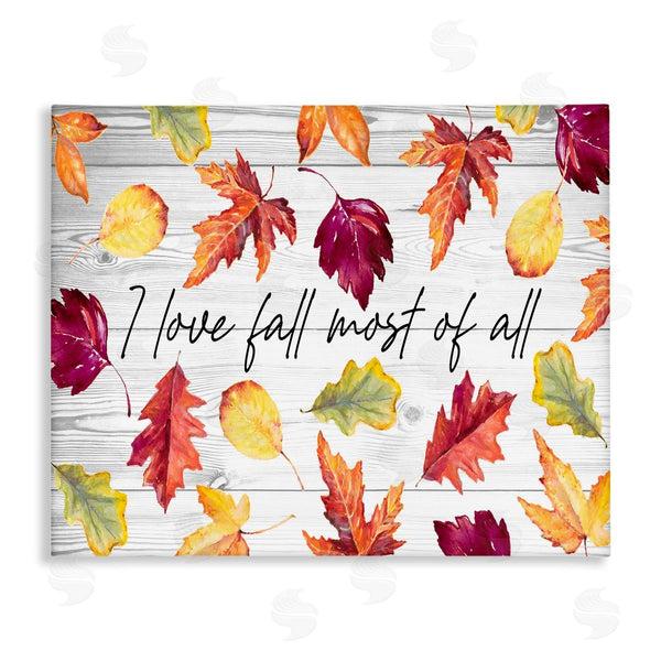 stupell industries Lanie Loreth | Love Fall Most Of All Autumn Leaves Scattered Wall Art
