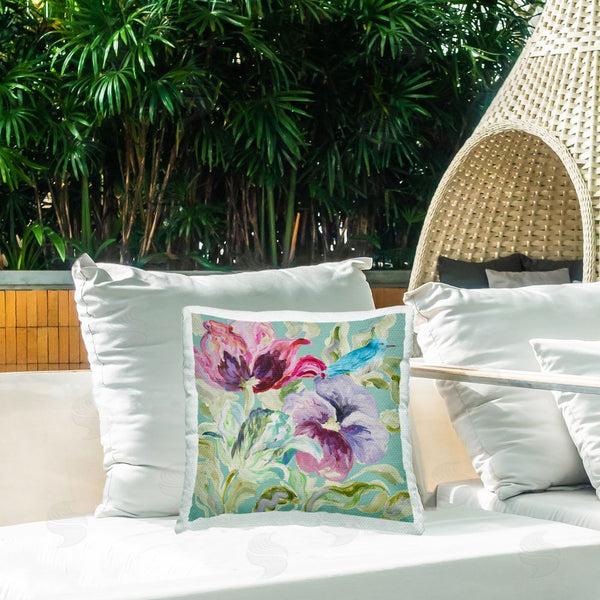 Stupell Industries Lanie Loreth | Lyrical Garden Blooms Throw Pillow