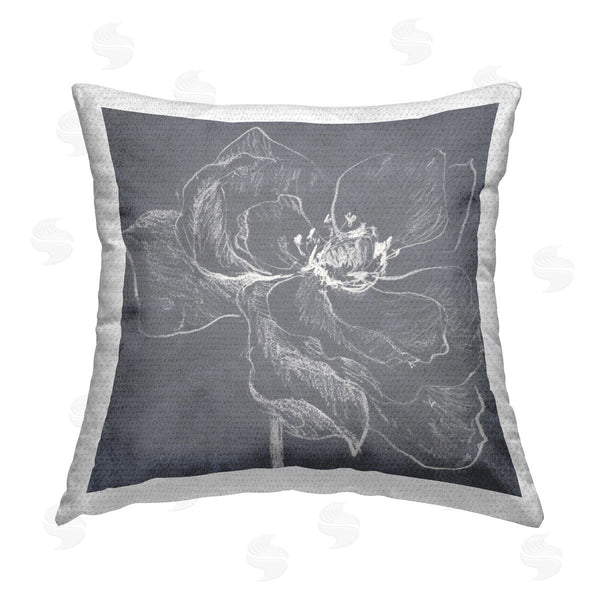 Stupell Industries Lanie Loreth | Magnolia Doodle Outline Printed Throw Pillow