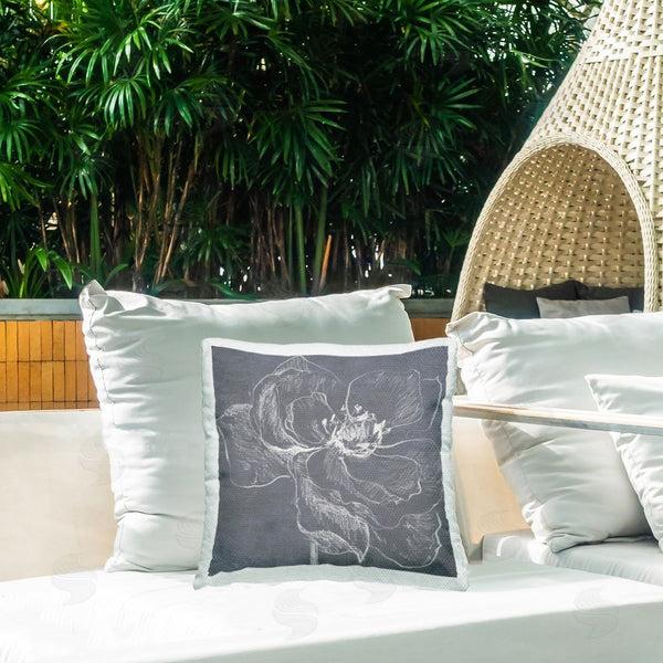 Stupell Industries Lanie Loreth | Magnolia Doodle Outline Printed Throw Pillow