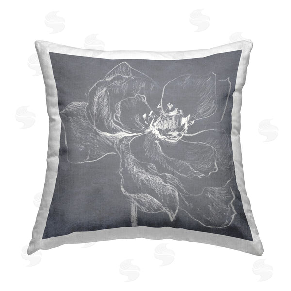 stupell industries Lanie Loreth | Magnolia Doodle Outline Printed Throw Pillow
