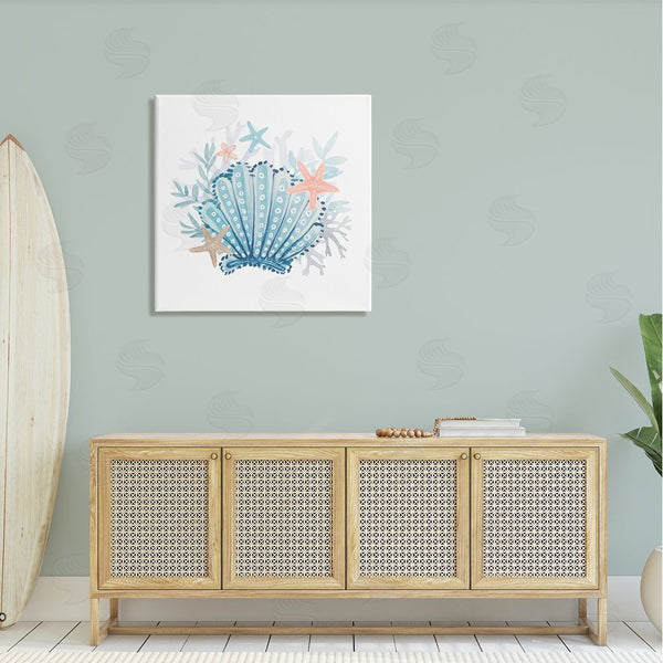 Stupell Industries Lanie Loreth | Maritime Clamshell Layered Coral Wall Art