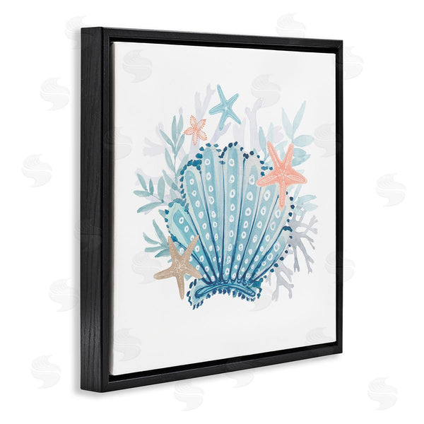 Stupell Industries Lanie Loreth | Maritime Clamshell Layered Coral Wall Art