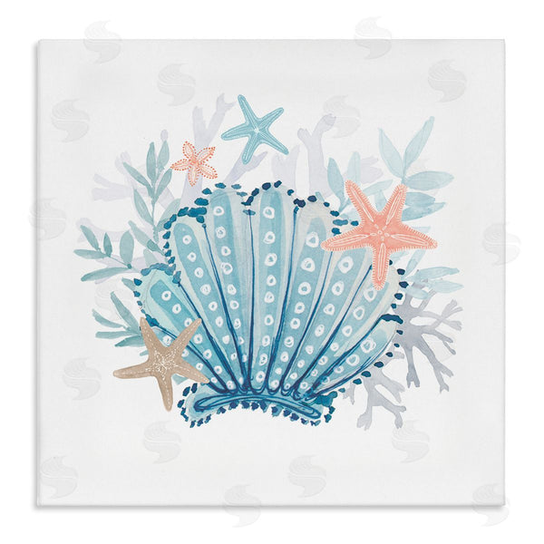stupell industries Lanie Loreth | Maritime Clamshell Layered Coral Wall Art