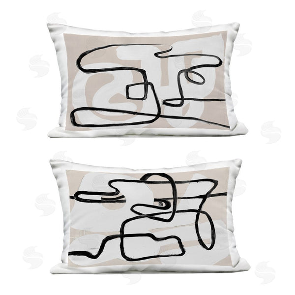 Stupell Industries Lanie Loreth | Minimalist Twisty Contours Printed Throw Pillow