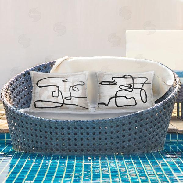 Stupell Industries Lanie Loreth | Minimalist Twisty Contours Printed Throw Pillow