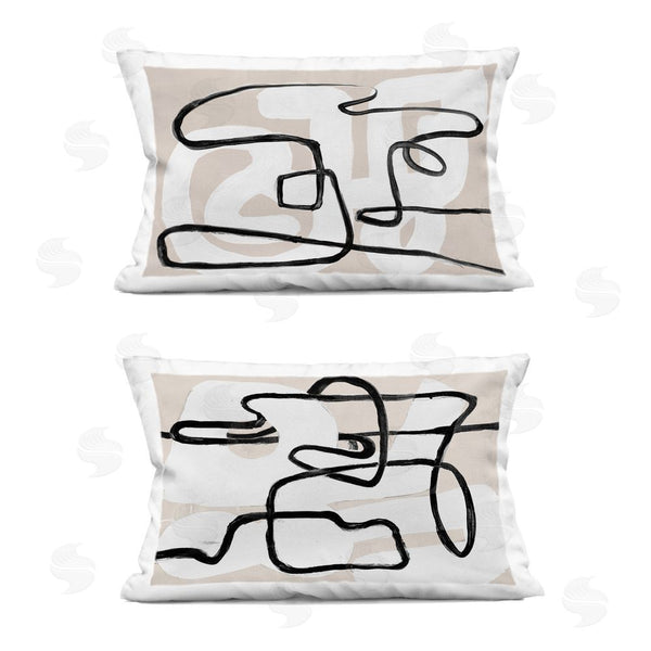 stupell industries Lanie Loreth | Minimalist Twisty Contours Printed Throw Pillow