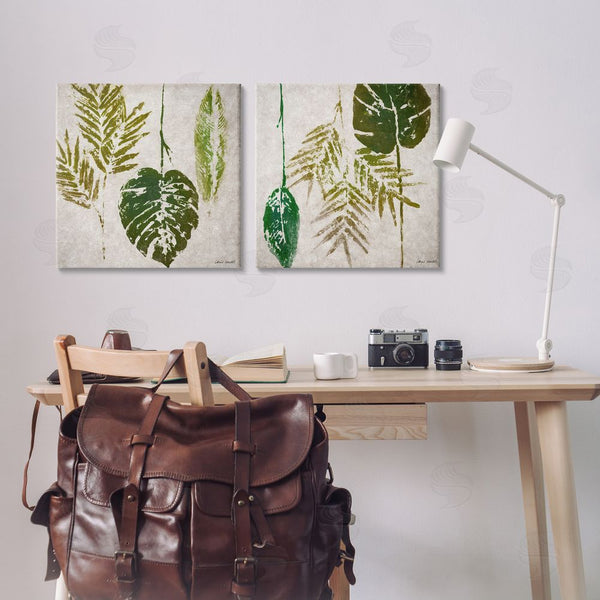 Stupell Industries Lanie Loreth | Monstera Stamped Palm Leaves Wall Art
