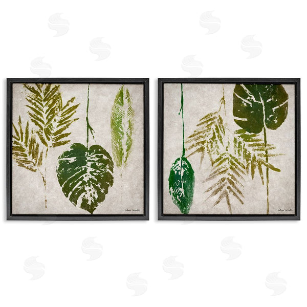 Stupell Industries Lanie Loreth | Monstera Stamped Palm Leaves Wall Art