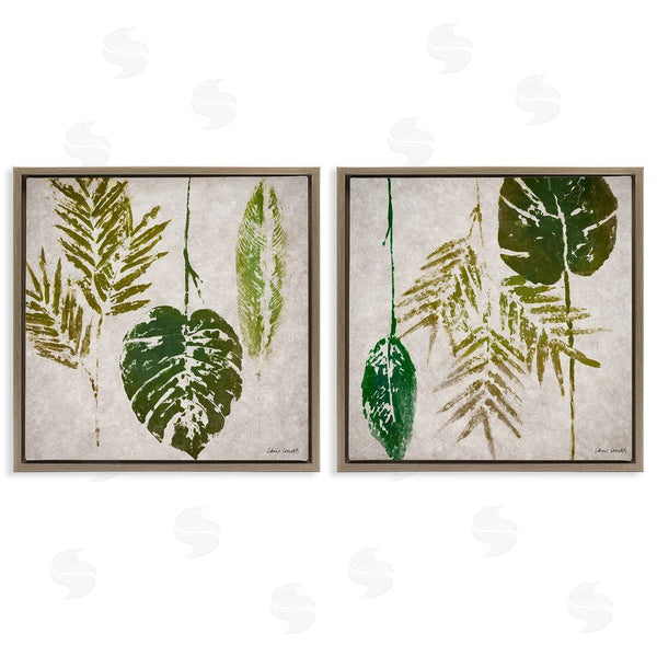 Stupell Industries Lanie Loreth | Monstera Stamped Palm Leaves Wall Art