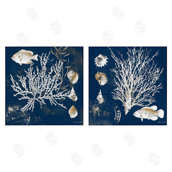 stupell industries Lanie Loreth | Navy Coral Medley Wall Art