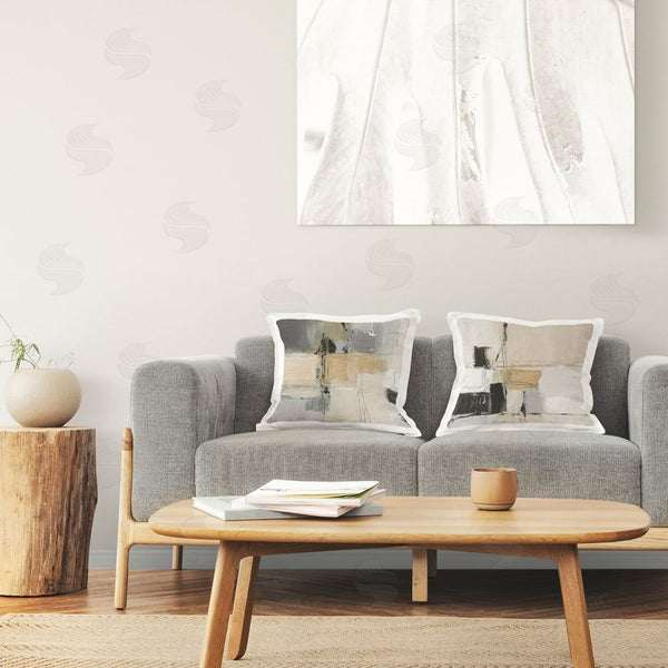 Stupell Industries Lanie Loreth | Neutral & Grey Abstraction Printed Throw Pillow Set