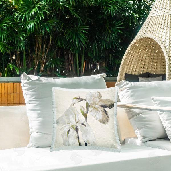 Stupell Industries Lanie Loreth | Neutral Irises At Dawn Throw Pillow