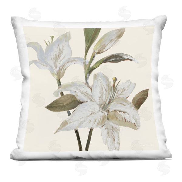 stupell industries Lanie Loreth | Neutral Lilies at Dawn Throw Pillow