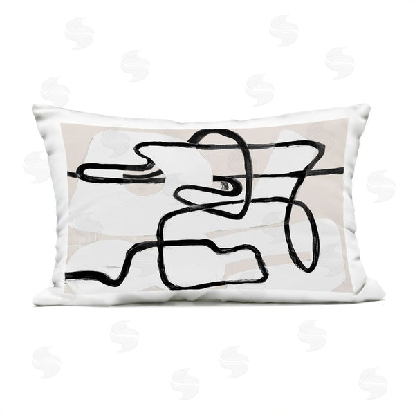 Stupell Industries Lanie Loreth | Neutral Twists And Turns Printed Throw Pillow