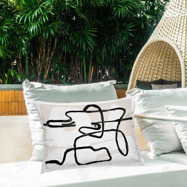 Stupell Industries Lanie Loreth | Neutral Twists And Turns Printed Throw Pillow