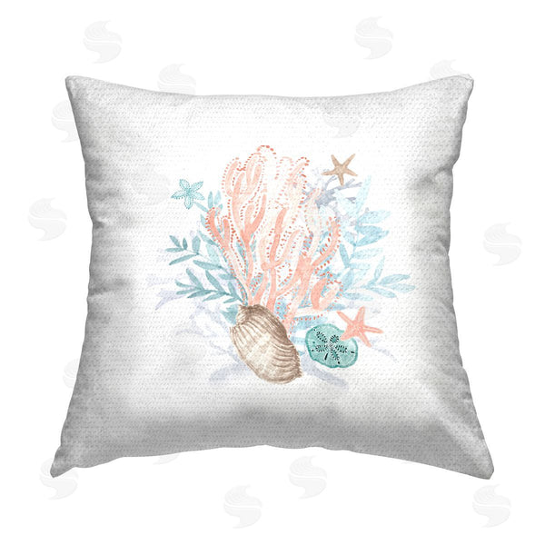 Stupell Industries Lanie Loreth | Ocean Coral Aquatic Life Printed Throw Pillow