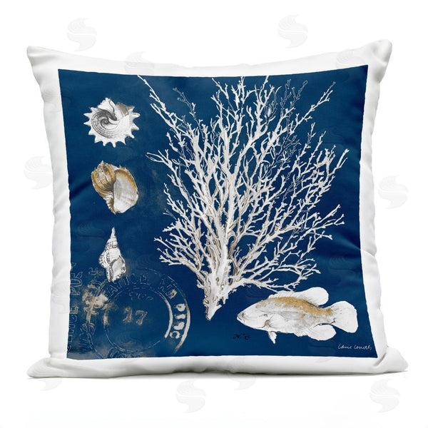 Stupell Industries Lanie Loreth | Oceanic Medley On Blue Throw Pillow