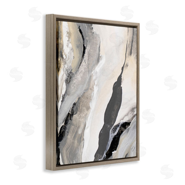 Stupell Industries Lanie Loreth | Paint Stroke Movement Abstraction Grey Beige Wall Art